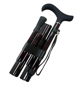 CARBON CANE - 4FOLDING - CHECK RED